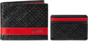 Кошелек Guess Men's RFID, Black/Red
