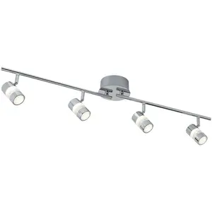 Потолочный прожектор Bubbles 4Lt Split Bar Spotlight - хром и акриловые пузырьки LED-модуль 1 шт. теплый белый Searchlight, хром