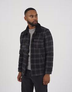 Куртка Checked с воротником из шерпы черного цвета Brave Soul