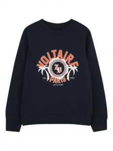 Толстовка с принтом Zadig & Voltaire Kids, синий