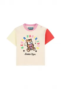 Футболка с принтом mit glänzendem Kenzo Kids, Nougat