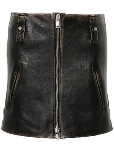 Prada кожаная мини-юбка, черный