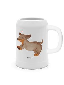 Пивная кружка собака такса без слов в белом цвете Mr. & Mrs. Panda