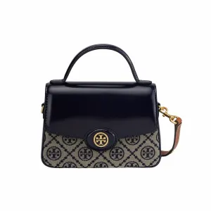 TORY BURCH Монограмма Робинсон жаккард с кожаной сумкой через плечо