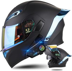 Шлем мотоциклетный ACLFFSHOP, черный / синий