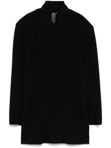 Мини-платье с подплечниками и застежкой-молнией Norma Kamali, черный