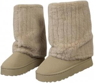 Женские зимние сапоги однотонные, модные зимние сапоги на меховой подкладке, удобные сапоги средней длины, айсландские сапоги HCHCTRY, Mid-Tube Off-White