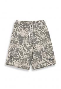 Шорты PEACE WITHIN ALL OVER PRINT Grimey, светло-серый