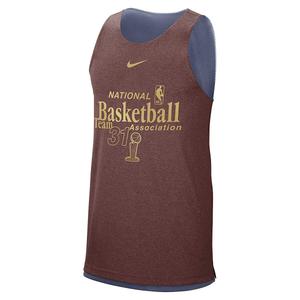 Баскетбольная майка NBA N31 DRI-FIT STANDARD ISSUE REVERSEIBLE JERSEY Nike, цвет Blau/Dunkelbraun