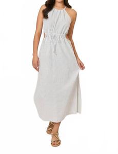 Платье миди Emma с вырезом в полоску Cozy Casual, Striped