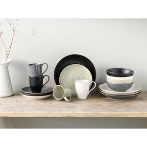 Комбисервис Набор посуды Industrial Gold, посуда с разбрызганной глазурью, 16 предметов, на 4 персоны Creatable, черный/антрацит/серый/белый