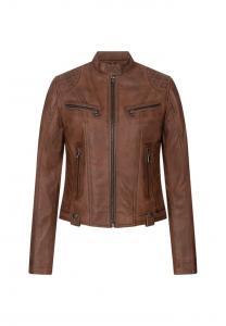 Кожаная куртка Rock Creek, коричневый