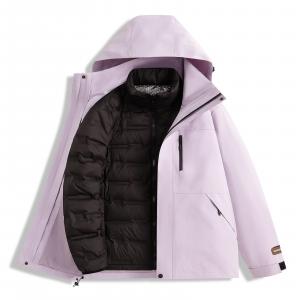 Пуховик Unisex с капюшоном утепленный WARRIOR, lilac[free diy badge]