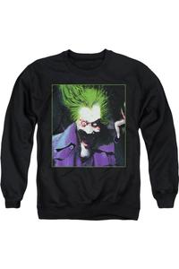 Толстовка Batman Arkham Asylum Joker для взрослых с круглым вырезом Gildan, черный