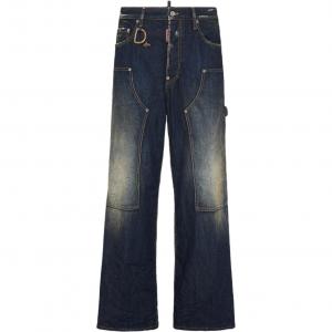 Джинсы D Ring Distressed Loose Fit от Dsquared2 DSQUARED 2, синий
