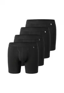 Хлопковые короткие боксерские трусы с длительным сроком службы, упаковка из 4 штук. Schiesser, Schwarz