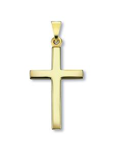 ONE ELEMENT Подвеска в виде креста из желтого золота 333 пробы
