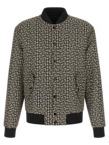 Двусторонняя бомбер-куртка с монограммой BALMAIN, черный