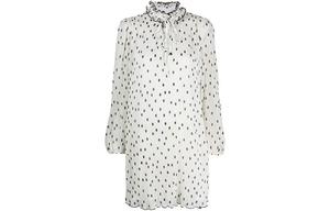 Женское платье с длинными рукавами GANNI, белый