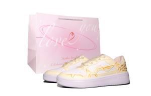 Li Ning Floating Boat Butter Milkshake Box Synthetic Leather Абразивостойкие противоскользящие низкие кроссовки для скейтбординга Li-Ning, светло желтый