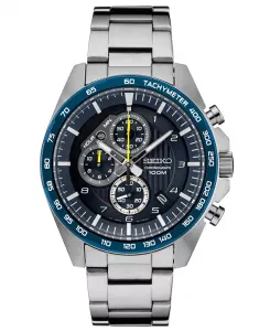 Мужские часы Chronograph с браслетом из нержавеющей стали, 43.9 мм Seiko