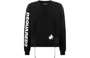 Свитшот с принтом в виде кленового листа DSQUARED 2, черный