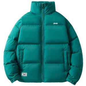 Пуховик Unisex Stand Collar Thickened Jeep, lake зеленый