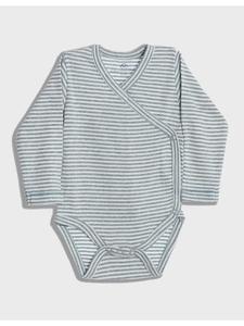 OrganicEra Детский боди с длинными рукавами в стиле пеленки, бирюзового цвета