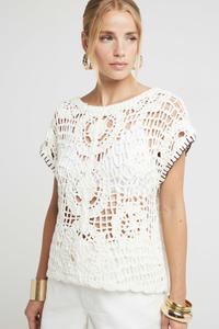 Футболка крючком River Island, бежевый