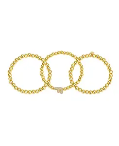 Набор браслетов-бусин с кубическим цирконием и пузырчатой отделкой Unwritten, f