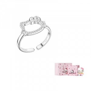 Sanrio Серебряное кольцо Hello Kitty S925 для женщин