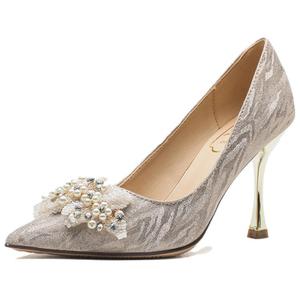 City camel Тонкие каблуки на шпильке женские золотые, цвет Gold