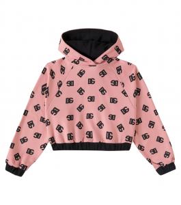 Толстовка с капюшоном DG из хлопка Dolce&Gabbana Kids, Dg Nero Fosa