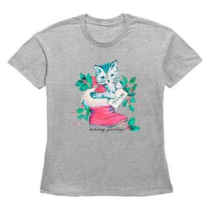 Футболка с новогодним принтом для женщин Unbranded