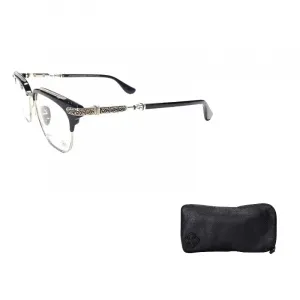 Chrome Hearts Пластиковая и металлическая оправа для очков Browline унисекс, Black Silver