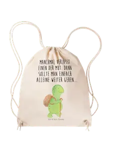 Спортивная сумка Mr & Mrs Panda Sportbeutel Schildkröte Wanderer, кремовый