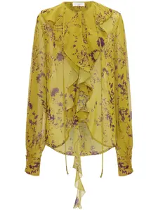 Блузка Romantic с цветочным принтом VICTORIA BECKHAM, желтый