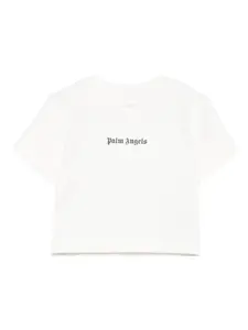 Футболка с логотипом Palm Angels Kids, белый