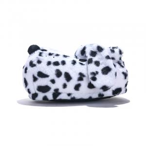 Jifffly Нескользящие износостойкие утепленные хлопковые тапочки с флисовой подкладкой унисекс черно-белые, цвет Black White