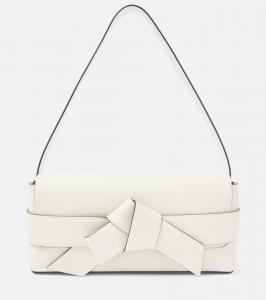 Маленькая кожаная сумка через плечо musubi Acne Studios, White/Black