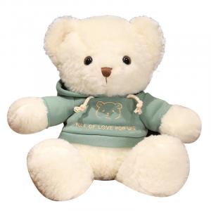 Свитшот с плюшевым мишкой обнимашкой успокаивающая кукла плюшевая игрушка высота 40cm/60cm/80cm Barbne, белый/зеленый