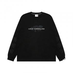 Футболка с длинным рукавом с деталью логотипа A Bathing APE Aape, черный