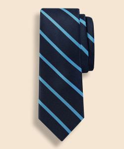 Шелковый галстук BB#3 в полоску, ремесленный, изготовлен в США.