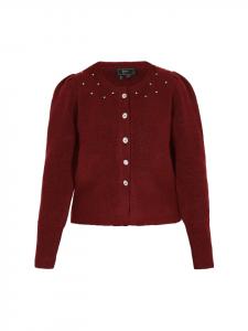 Женский кардиган винно-красного цвета faina