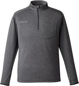 Мужская футболка с длинным рукавом MILLET Mountain Inner Aira II на молнии MIV01980, угольный
