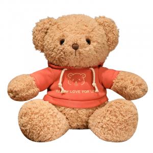 Свитшот с плюшевым мишкой обнимашкой успокаивающая кукла плюшевая игрушка высота 40cm/60cm/80cm Barbne, коричневый/оранжевый