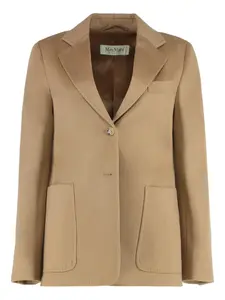 Однобортный пиджак на пуговицах Max Mara, коричневый