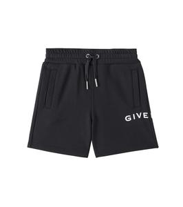 Шорты 4G из хлопковой смеси Givenchy Kids, черный
