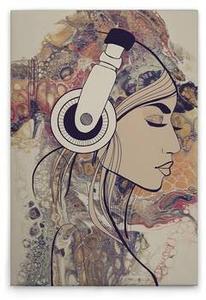 Картина на холсте A.S. Création Acryl Lady 3 цвет buntcremebeigeviolettschwarz