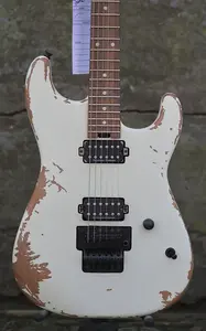 Charvel Pro-Mod Relic San Dimas Style 1 HH FR PF - Потрепанный белый